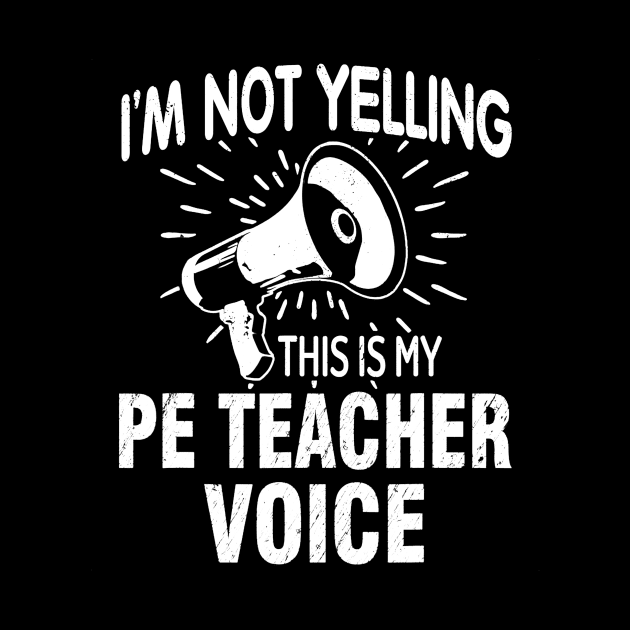 Not Yelling PE Teacher Voice Funny Gift Speaker by Alita Dehan
