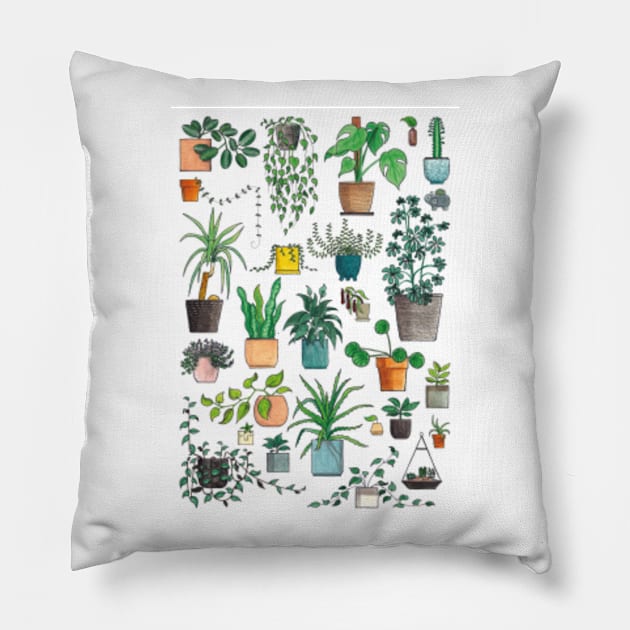 House plants! Pillow by tomnapper