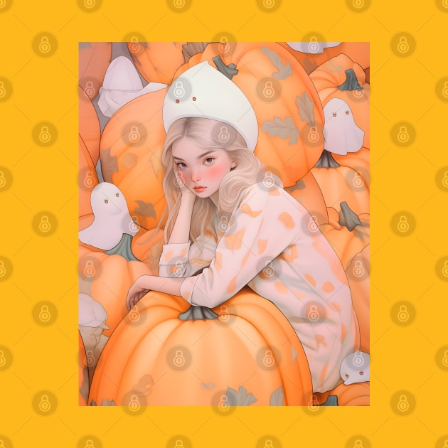 Halloween Pumpkin Girl by AestheticsArt81