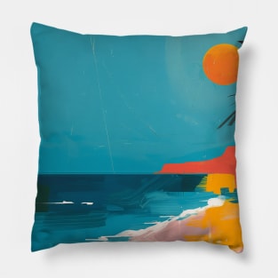 peach fuzz beach summer time serenity Pillow