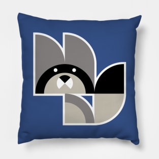 Quadrant Raccoon Pillow