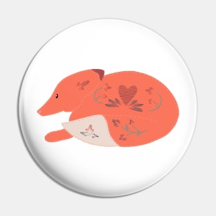 Cross-Stitch Fox Pin