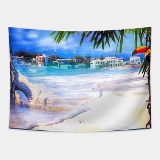 Tropical Beach Tapestry