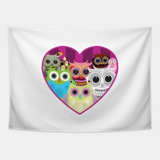 Love Owls Tapestry