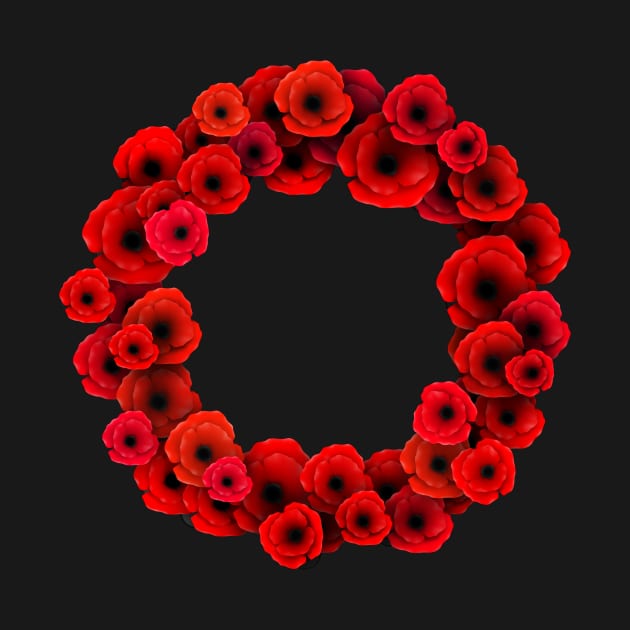 World War 1 Centennial Poppy Wreath by SeattleDesignCompany