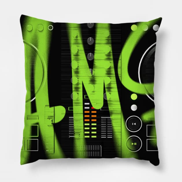 Dj Decks and Amsterdam tag Pillow by iamstuckonearth