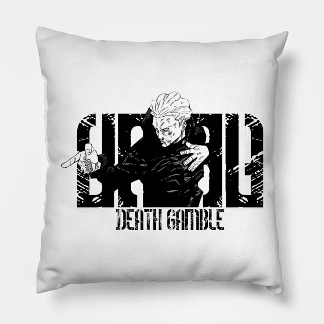 Idle Death Gamble - Hakari Kinji Pillow by Blackpumpkins