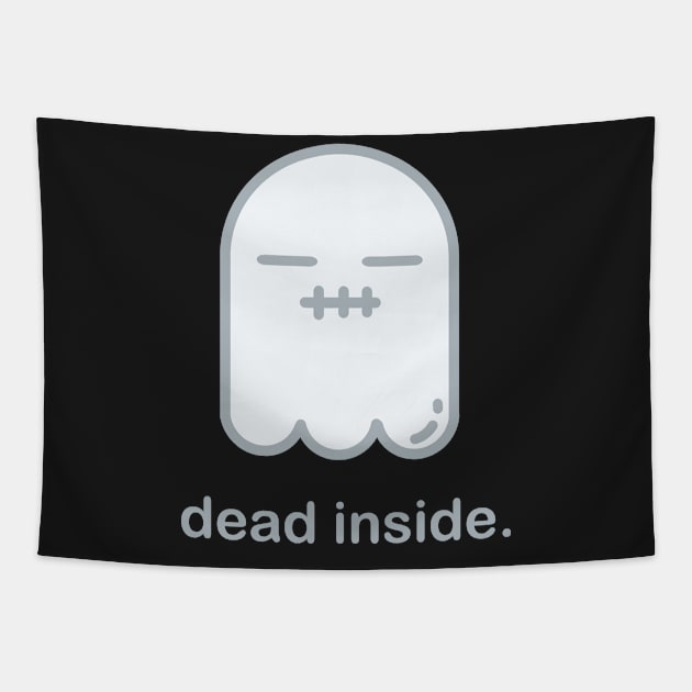 Dead Inside | Cute Kawaii Anime Ghost Tapestry by MeatMan