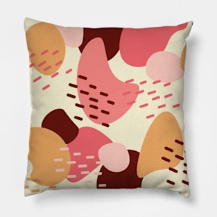 rainy sweets/pop-art /minimal shapes/large scale/beige backgrownd/home decor/modern artwork/shapes pattern Pillow