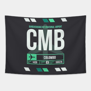 Colombo (CMB) Airport Code Baggage Tag Tapestry