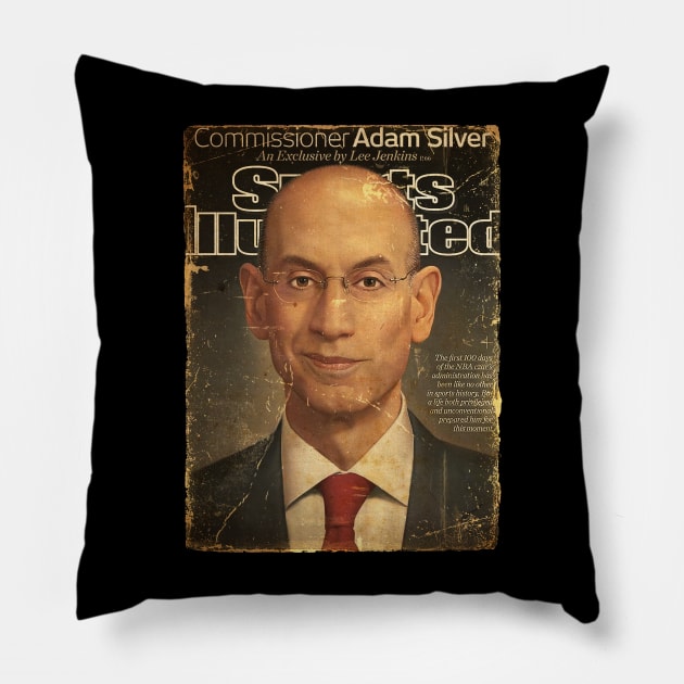 COVER SPORT - SPORT ILLUSTRATED - COMMISSIONER ADAM SILVER Pillow by FALORI