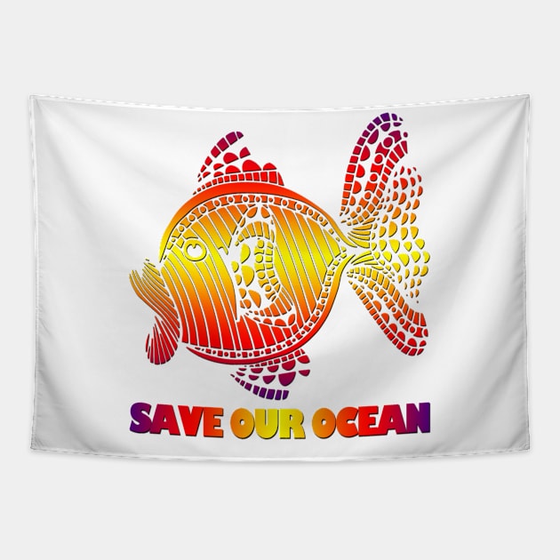 Save our ocean Tapestry by likbatonboot