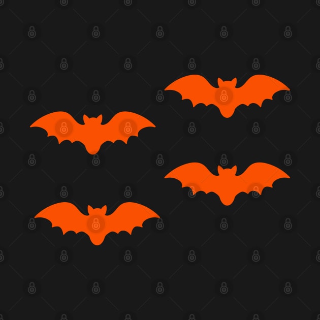 Bats Tile (Orange) by ziafrazier