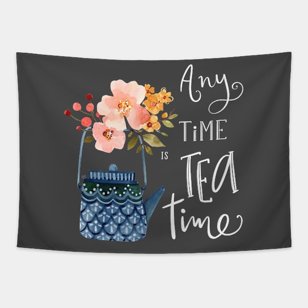 Any Time is Tea Time Tapestry by Garima_Srivastava_Design