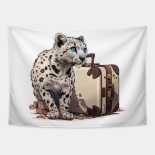 Endangered Snow Leopard is Homeless Tapestry