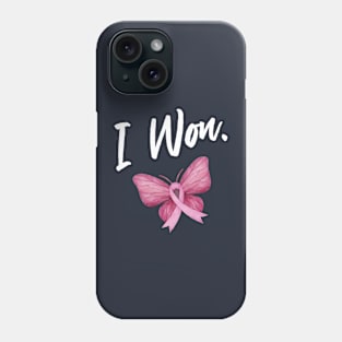 Breast Cancer Awareness Month - I Won Butterfly Ribbon Phone Case