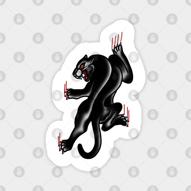 Traditional Tattoo Panther Magnet by Ames-O-Art