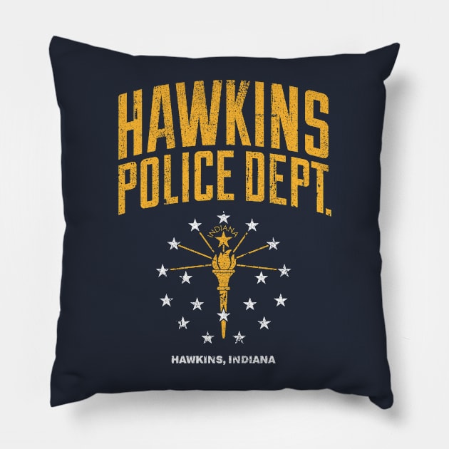 Hawkins Police Dept. Pillow by huckblade