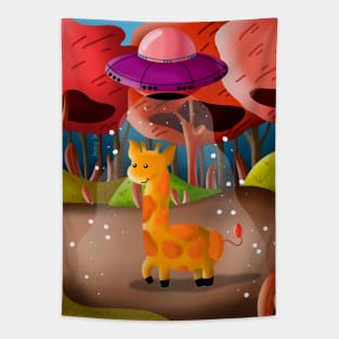 Giraffe Extinction Tapestry