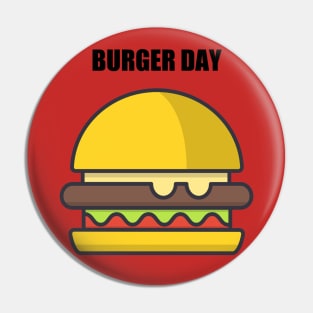 Burger Day Pin