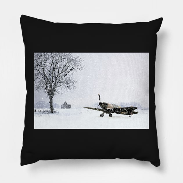 Caught In The Storm Pillow by aviationart