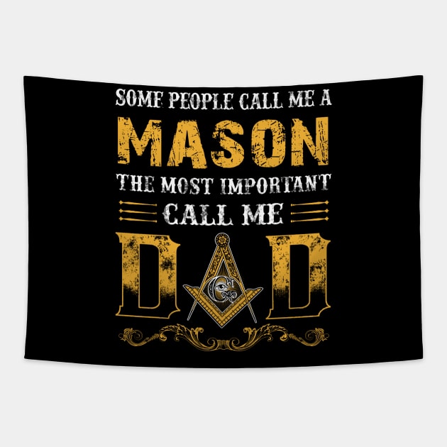 Mason Call Me Dad Father Day Tapestry by Serrena DrawingFloral