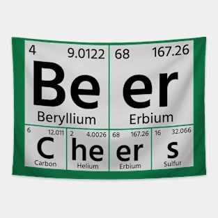 Funny Beer Cheers Science Chemical Elements Toast Tapestry