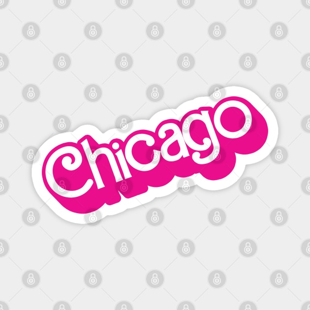 Chicago x Barbie Magnet by 414graphics