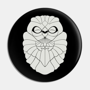 Praying Owl in White Pin