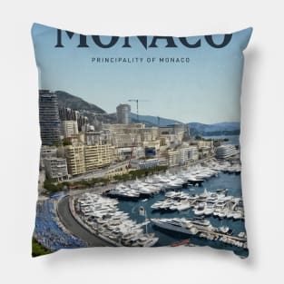 Visit Monaco Pillow