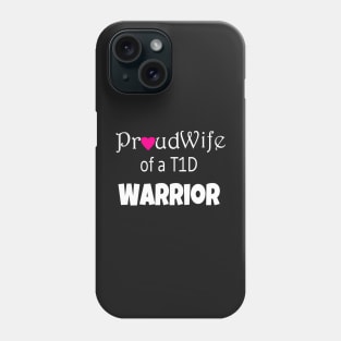 Proud Wife - White Text - Pink Heart Phone Case