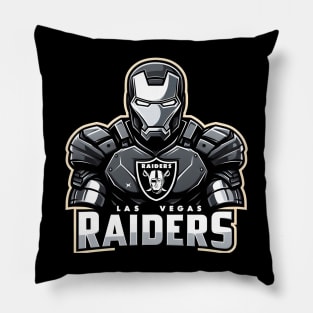 War machine x las vegas raiders Mashup Fan art Pillow