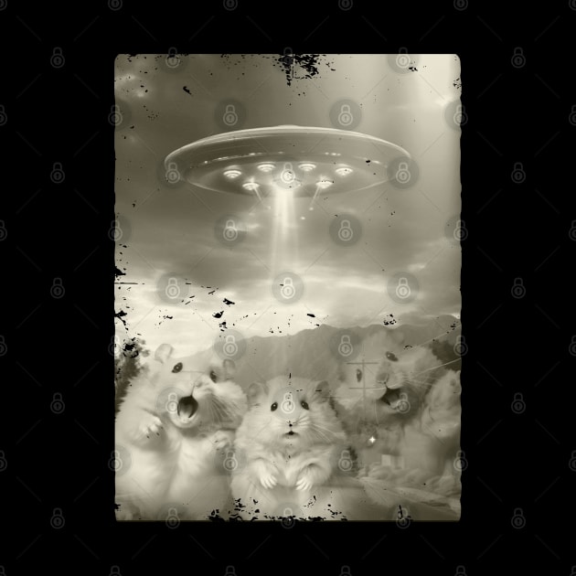 Alien UFO Funny Hamster by susanne.haewss@googlemail.com