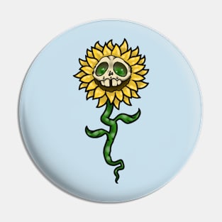 Spooky Sunflower Pin