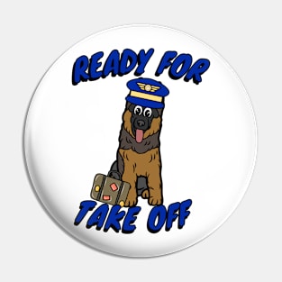 Funny Pilot Guard Dog Pin