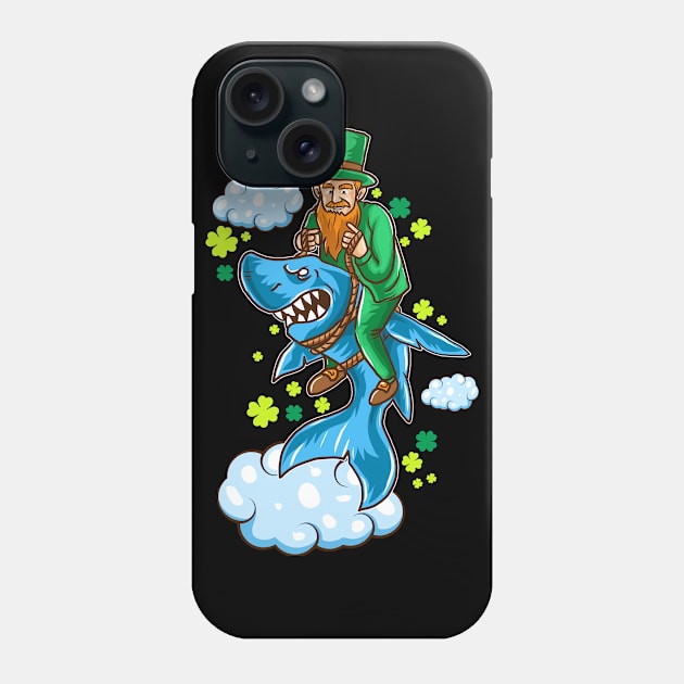 Shark St Patricks Day Phone Case by PixelArt