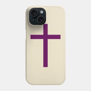 Latin cross (purple) Phone Case