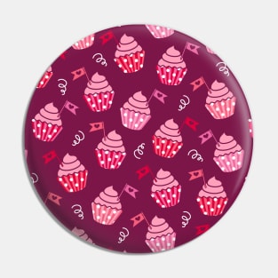 Valentine's pink cupcakes burgundy party Pin