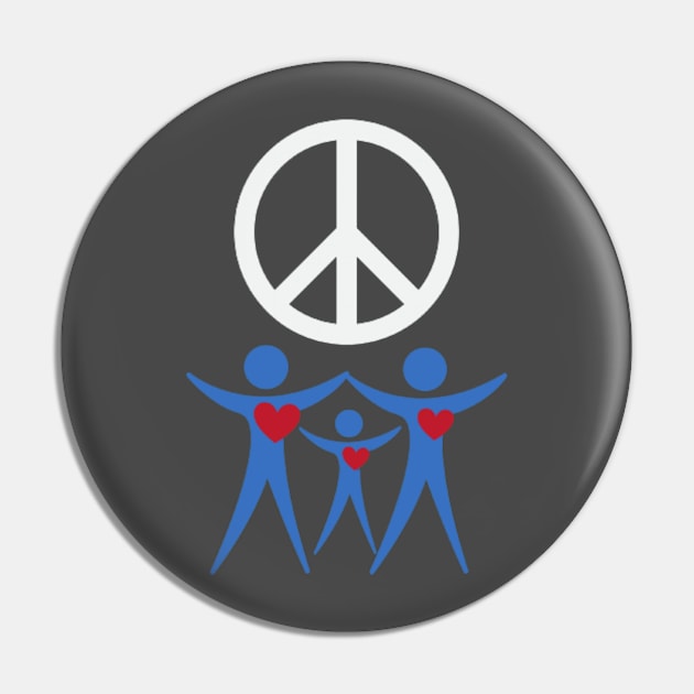 Let's Obtain Peace by Loving Each Other Pin by Craftshirt