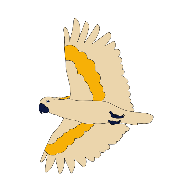 Flying corella Cockatoo by suzzincolour