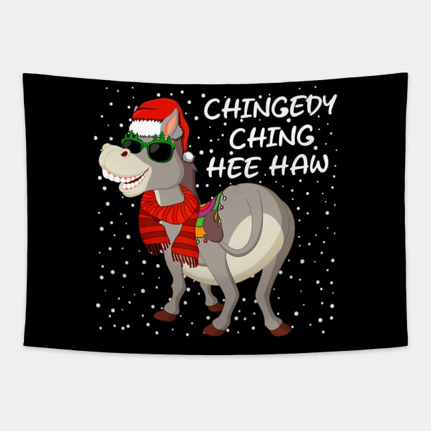 Christmas Donkey Italian Xmas Funny Donkey Lover Pajamas Tapestry by rivkazachariah