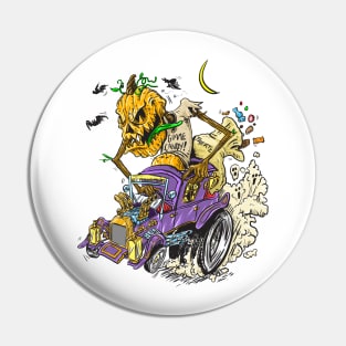 Halloween Hot Rod Pin