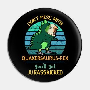 Jurasskicked Green Monk Parakeet Pin