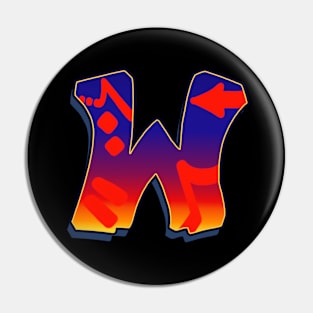 Letter W - Night Sky Pin