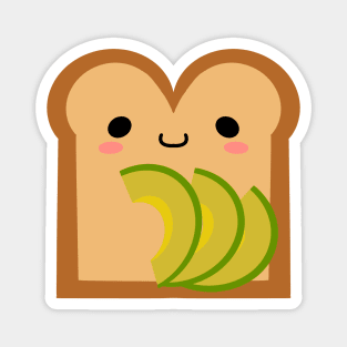 Cute Avocado Toast Breakfast Friend Magnet