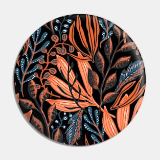 Orange floral leaf themed Pin