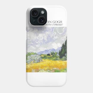 Wheat field with cypresses Phone Case