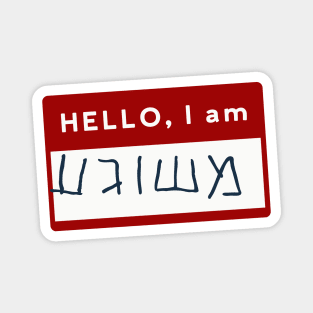 Hello, I Am MESHUGGEH (Yiddish Humor) Magnet