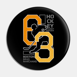 Brad Marchand 63 Fans Honey Badger Boston Hockey Team Supporter HOCKEY-2 Pin