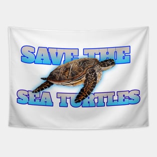 Sea turtle t-shirt designs Tapestry